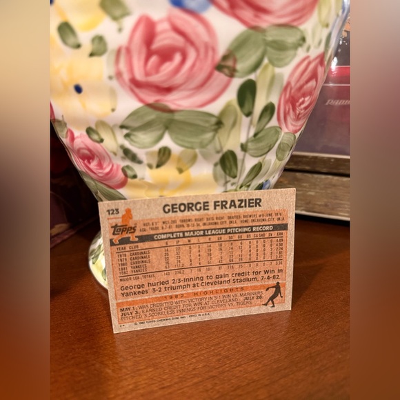 Topps George Frazier Baseball Card with Brown and Black Text - Picture 2 of 2